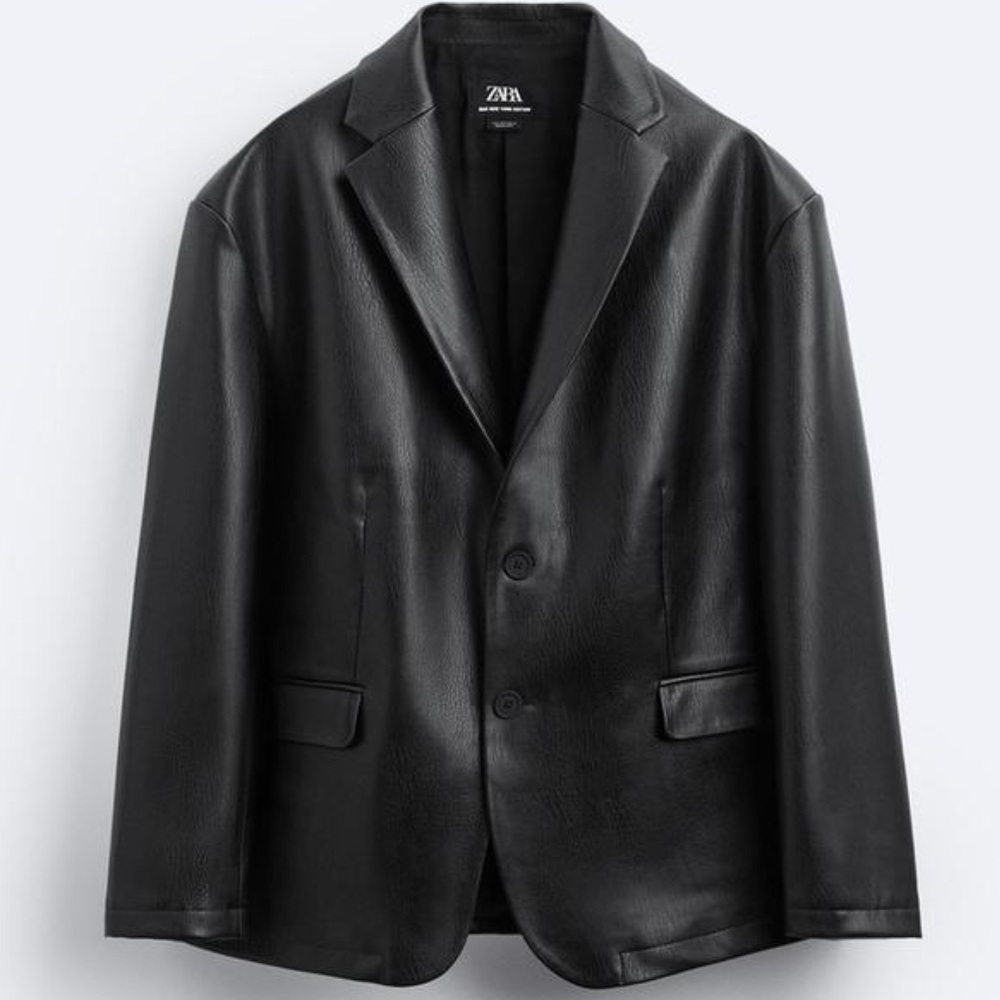 Zara leather blazer
